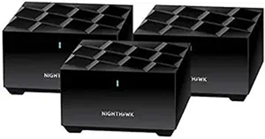 15 Best Mesh Systems for Multi-Story VR Homes in 2026 11 Netgear Nighthawk Whole Home Mesh WiFi 6 System 3-Pack BLK (Renewed)