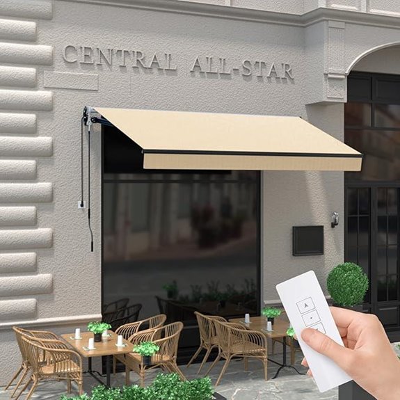 10 Best Motorized Awnings That Combine Convenience and Style in 2026 10 HOMEDEMO Electric Retractable Patio Awning (8.2x6.5 ft)