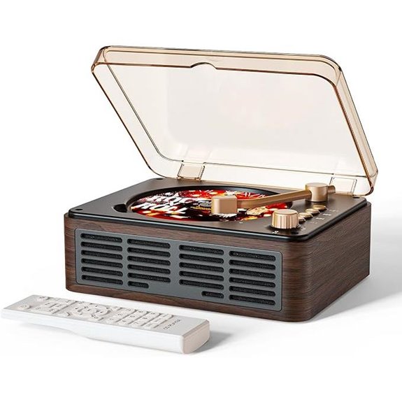 Bluetooth Retro CD Player with Speakers and Remote