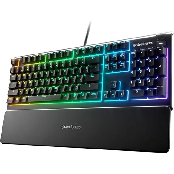 10 Best Professional Keyboards That Deliver Precision and Comfort 8 SteelSeries Apex 3 RGB Gaming Keyboard with Wrist Rest
