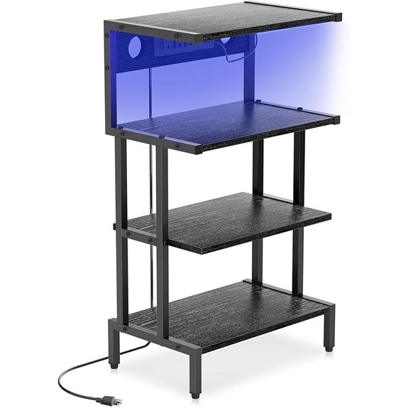 15 Best Game Storage Stands to Organize Your Collection in 2026 8 Aquzee 4-Tier Video Game Console Shelf with RGB Light