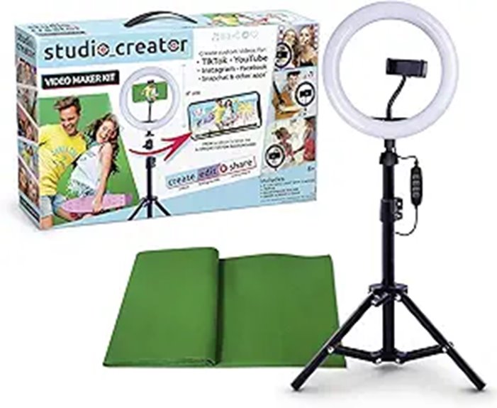 DIY Ring Light with Green Screen & Tripod Kit
