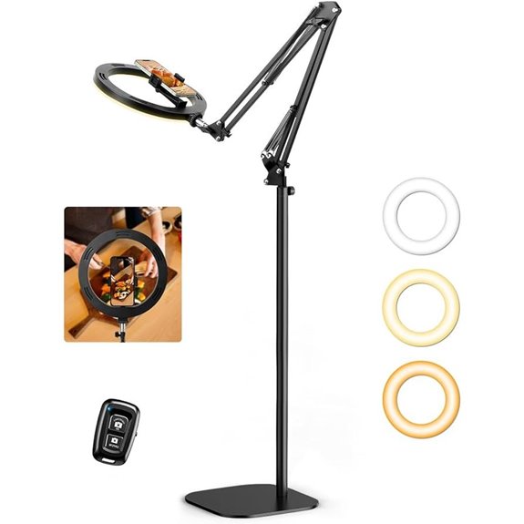 Ring Light with Stand for iPhone and Streaming