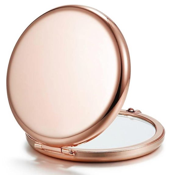 15 Best Premium Compact Mirrors That Combine Elegance and Functionality 15 Rose Gold Double-Sided Compact Mirror