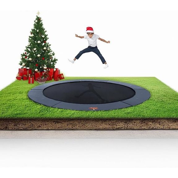 Avyna Round In-Ground Trampoline with Safety Features