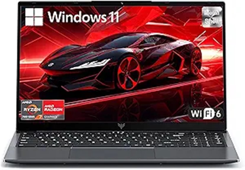 Gaming Laptop with Ryzen 7 7730U 16GB RAM 512GB SSD