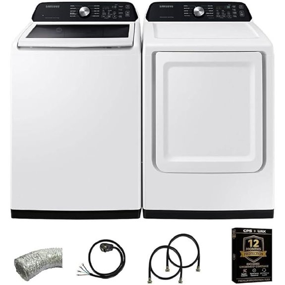 Samsung White Top Load Washer & Dryer Set (4.5/7.4 Cu Ft)