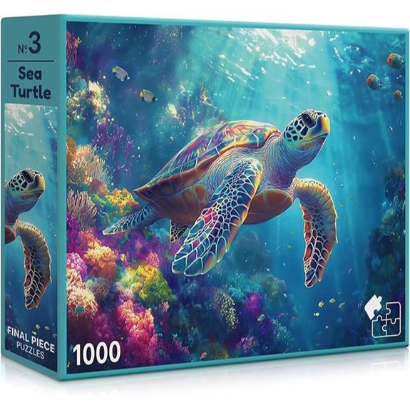 Sea Turtle 1000-Piece Jigsaw Puzzle with Bonus Poster