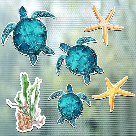 Konohan 12 Pcs Sea Turtle & Seaweed Screen Door Magnets