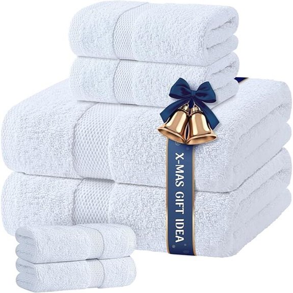 15 Best Premium Cotton Towel Sets That Combine Luxury and Absorbency 10 White Cotton Bath Towel Set of 6