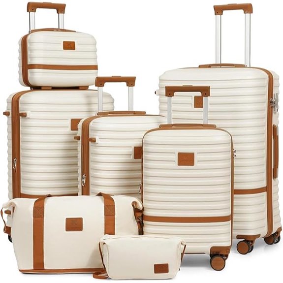 seven piece spinner luggage