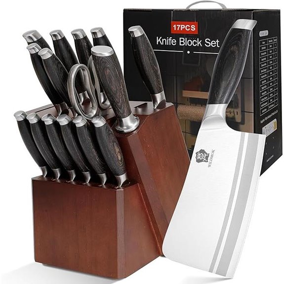 seventeen knife block set