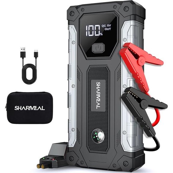 10 Best Lithium Jump Starters of 2026 for Reliable Car Emergencies 12 Sharmeal 3000A Car Jump Starter with LED Light