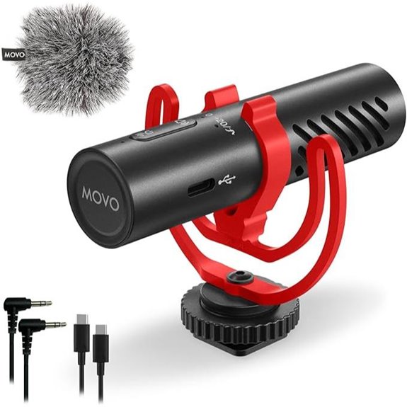 Movo VXR10-AI Shotgun Microphone with Noise Cancellation