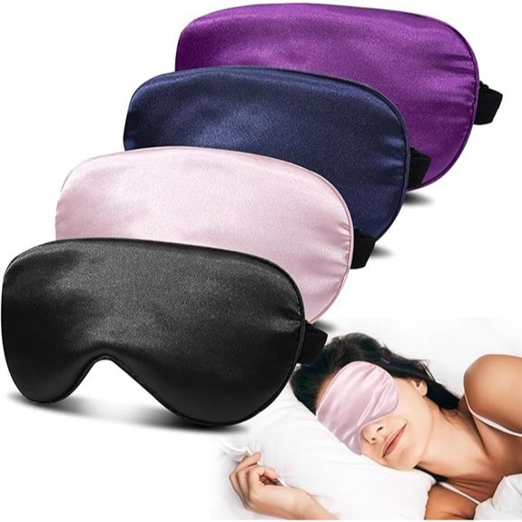 15 Best Silk Sleep Masks for Ultimate Comfort and Better Sleep 5 4 Pack Silk Sleep Masks with Adjustable Straps