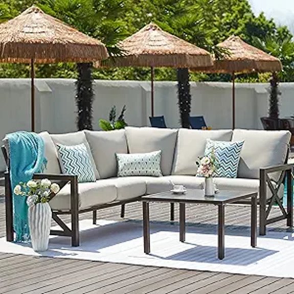six piece outdoor furniture