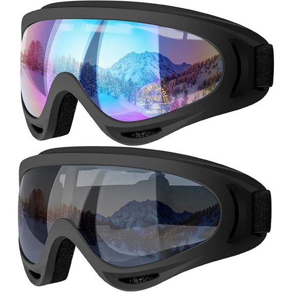 COOLOO Ski Goggles 2-Pack UV Protection & Anti-Scratch