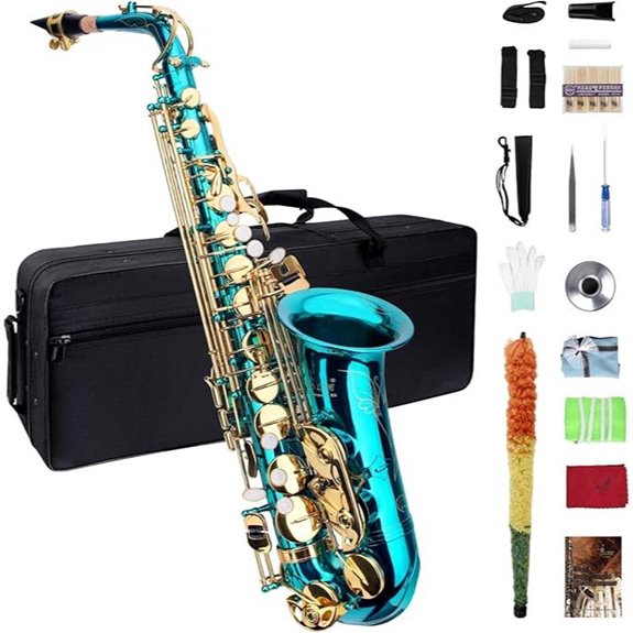 sky blue beginner alto saxophone