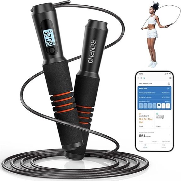 15 Best Smart Jump Ropes That Will Upgrade Your Workout Game 8 RENPHO Smart Jump Rope with Tracking and Adjustable Length