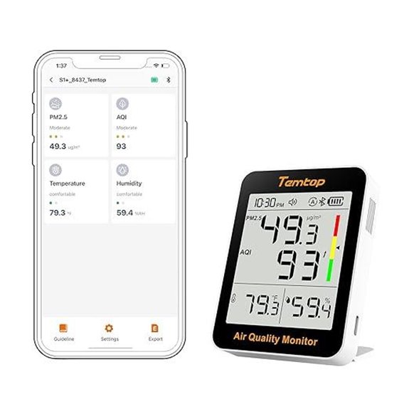 14 Best Smart Air Quality Monitors to Breathe Easier in 2026 3 Temtop Smart Air Quality Monitor with App Connectivity