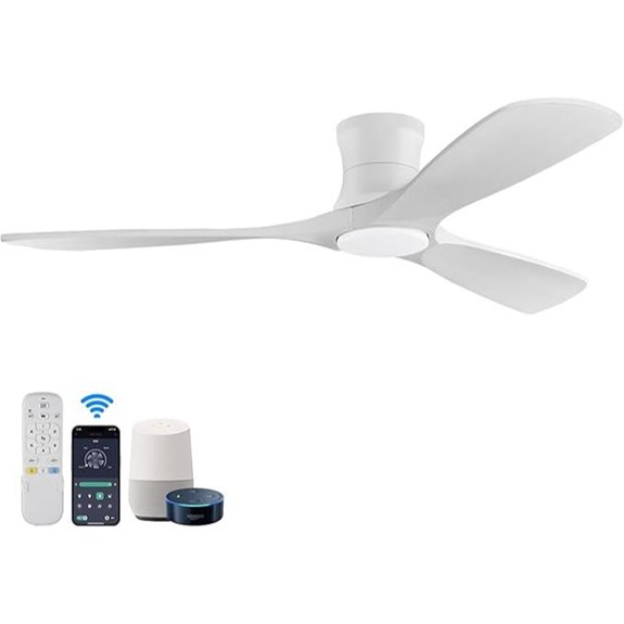 52in Smart Ceiling Fan with Lights and Remote