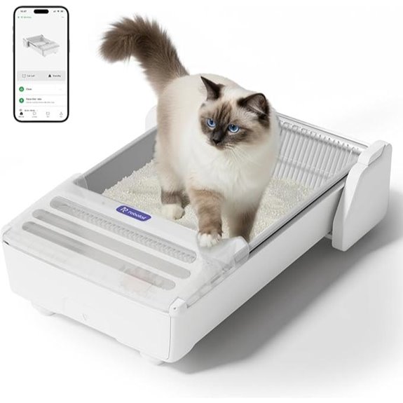 10 Best Automatic Cat Litter Boxes That Make Cleaning a Breeze 7 Open-Top Self-Cleaning Cat Litter Box with App