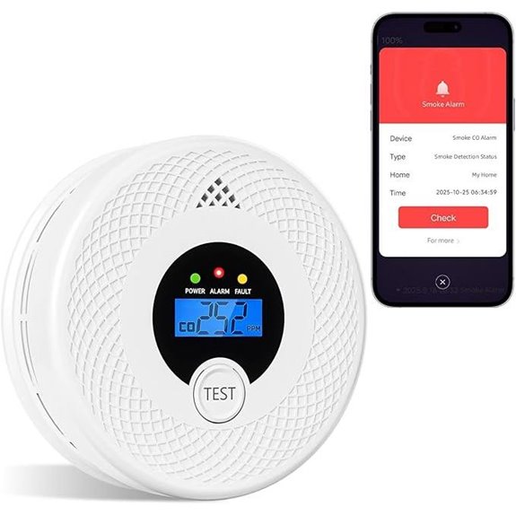 Smart Smoke & CO Detector with App Alerts (1-Pack)