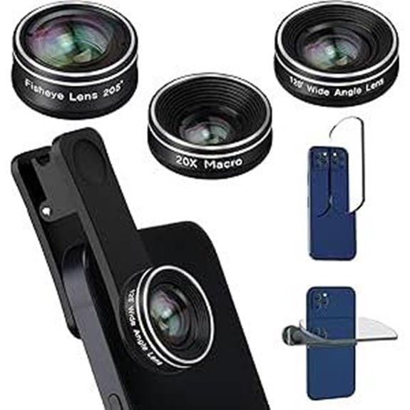 Phone Camera Lens Kit: Fisheye Wide-Angle Macro for Smartphones