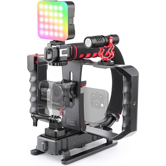 Zeadio Smartphone Stabilizer Kit with Light and Mic