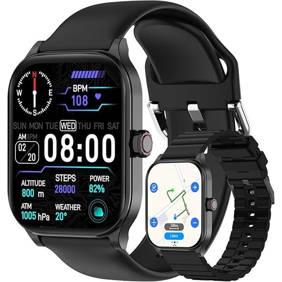 AI Smartwatch with GPS Heart Rate & Sports Modes