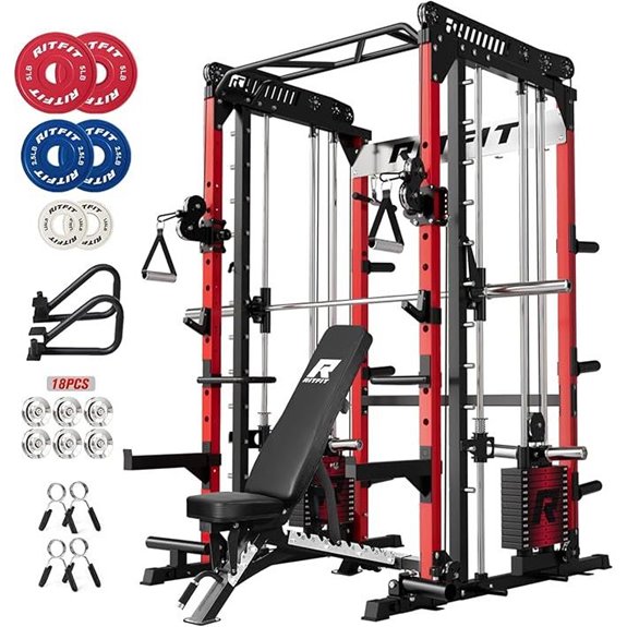 15 Best Home Gym Smith Machines for Strength Training in 2026 4 RitFit M1 Pro Smith Machine Power Cage Set