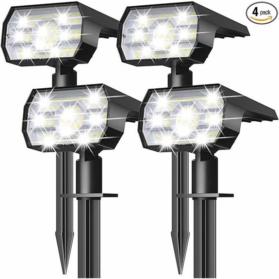 NYMPHY Solar Garden Lights 4-Pack Waterproof 56 LEDs