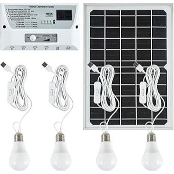 15 Best Patio Lighting Systems to Brighten Your Outdoor Space in 2026 6 Solar Powered Indoor & Outdoor Pendant Lights with 4 LED Bulbs