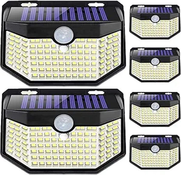 HMCITY 120 LED Solar Lights with Motion Sensor (6 Pack)
