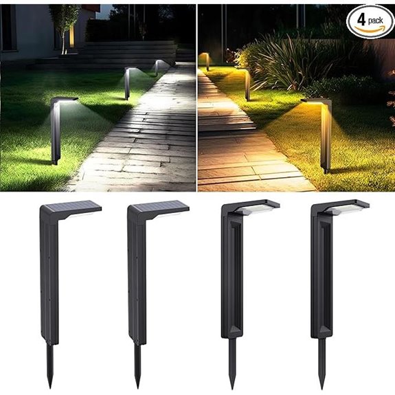 Sunvivo Solar Pathway Lights 4 Pack Waterproof 2 Modes