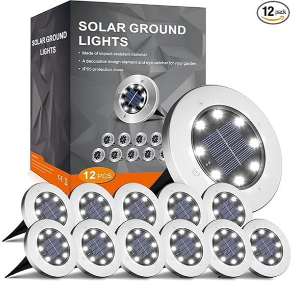 INCX Solar Outdoor Garden Lights 12 Pack Waterproof
