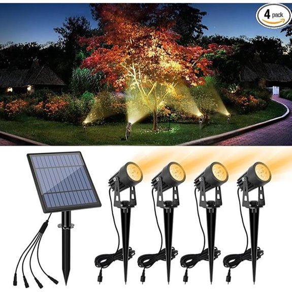 APONUO Solar Spot Lights (4-in-1 Waterproof Auto On/Off)