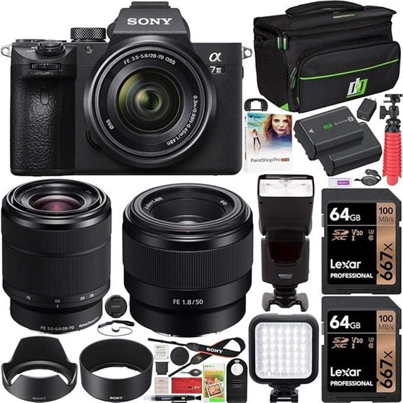 Sony a7III Camera Kit with 2 Lenses and Accessories