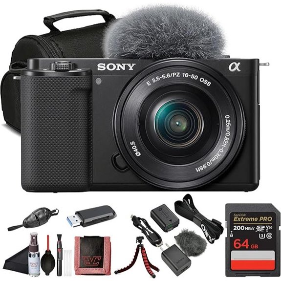 Sony ZV-E10 Mirrorless Camera with 16-50mm Lens Bundle