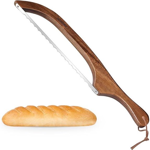 Bread Knife for Sourdough Baguettes and Homemade Slices