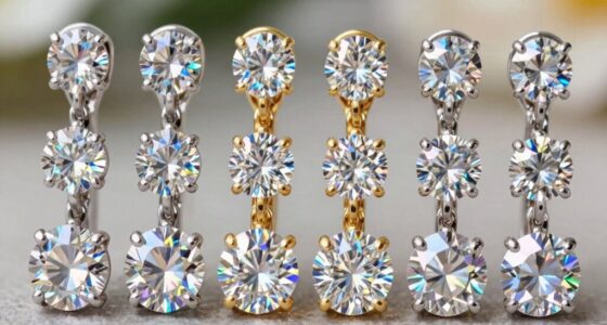 sparkling diamond simulant earrings