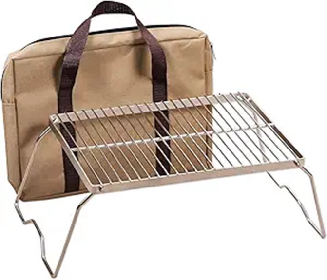 Campfire Grill Stainless Steel Folding Camping Grill
