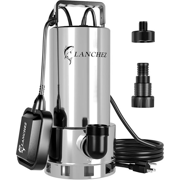 LANCHEZ 1.6HP Stainless Steel Submersible Water Pump