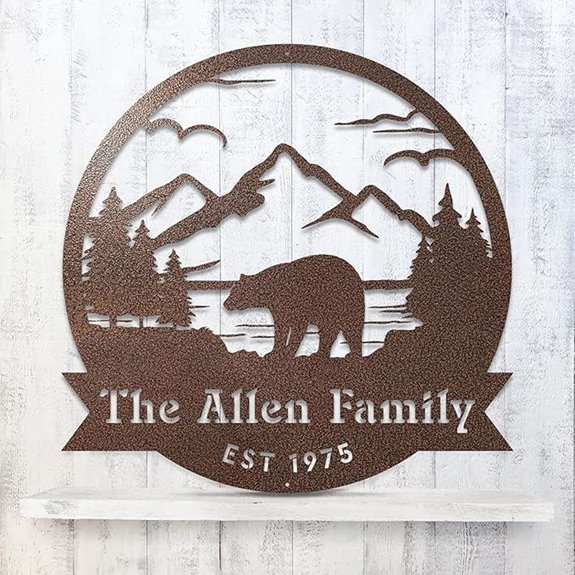 RealSteel Custom Bear Metal Wall Art Sign