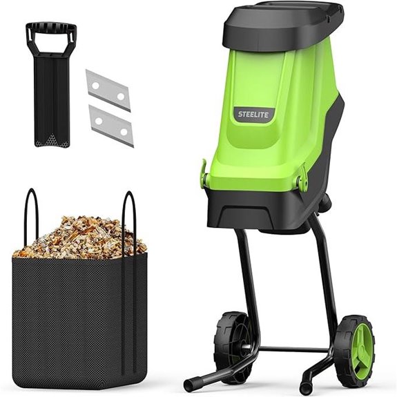 STEELITE 15-Amp Electric Wood Chipper with Collection Bag