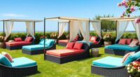 stylish comfortable garden relaxation