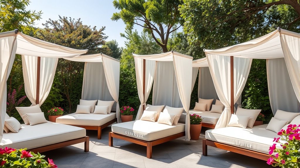 stylish outdoor canopy daybeds