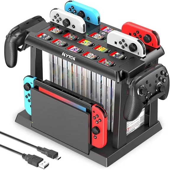 15 Best Game Storage Stands to Organize Your Collection in 2026 13 Nintendo Switch Controller & Game Organizer Dock