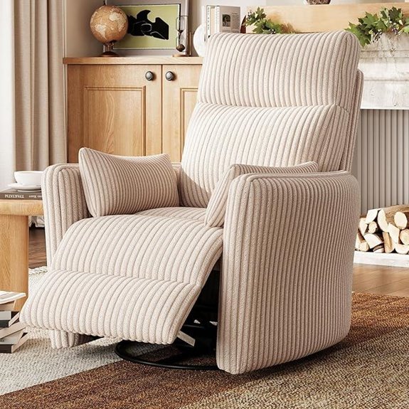 15 Best Glider Chairs for Nurseries That Combine Comfort and Style in 2026 6 LINSY 360 Swivel Rocker Recliner with Pillows