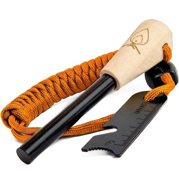 Texas Bushcraft Ferro Rod with Striker and Lanyard